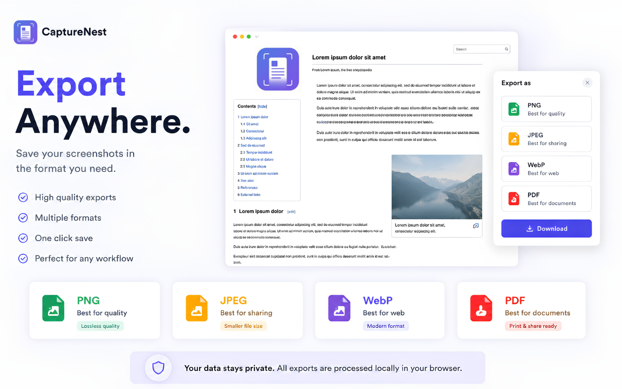 Export Anywhere.